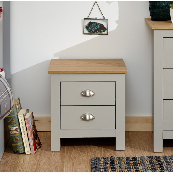 Zipcode Design Loretta 2 Drawer Bedside Table & Reviews Wayfair.co.uk